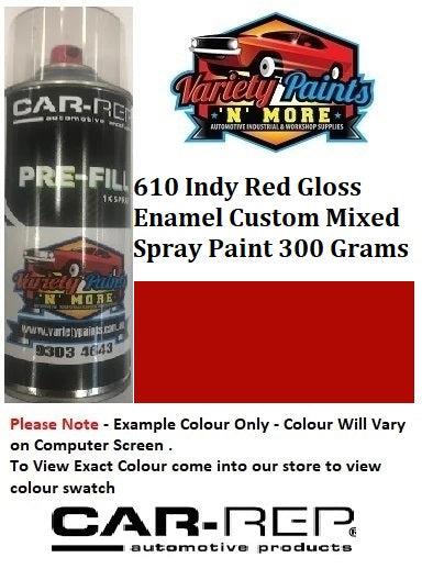610 Indy Red Gloss Enamel Custom Mixed Spray Paint 300 Grams