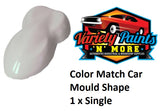 Color Match Car Mold Shapes SINGLE WHITE 