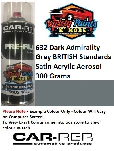 632 Dark Admirality Grey BRITISH Standards Satin Acrylic Aerosol 300 Grams