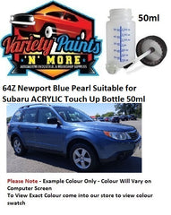 64Z Newport Blue Pearl Suitable for Subaru ACRYLIC Touch Up Bottle 50ml 