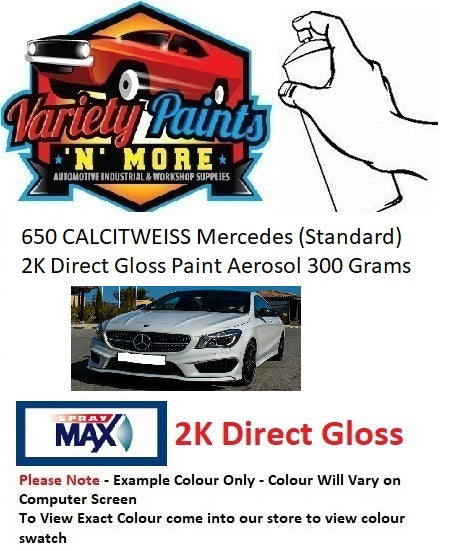 650 CALCITWEISS Mercedes (Standard) 2K Direct Gloss Paint Aerosol 300 Grams