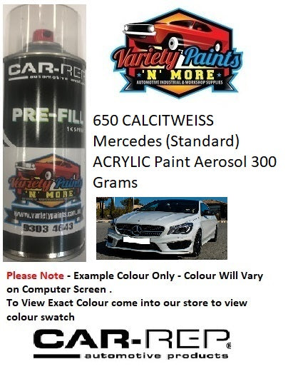 650 CALCITWEISS Mercedes (Standard) ACRYLIC Paint Aerosol 300 Grams