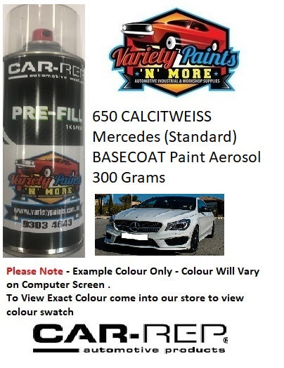 650 CALCITWEISS Mercedes (Standard) BASECOAT Paint Aerosol 300 Grams
