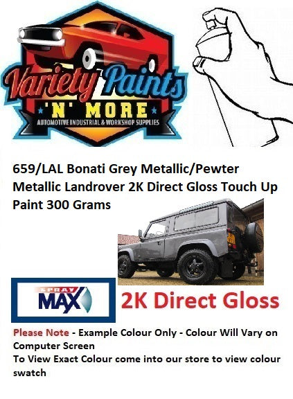 659/LAL Bonati Grey Metallic/Pewter Metallic Landrover 2K Direct Gloss Touch Up Paint 300 Grams