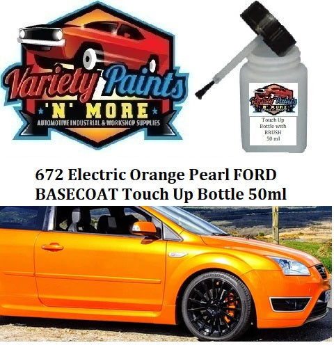 672 Electric Orange Pearl FORD BASECOAT Touch Up Bottle 50ml