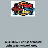676 Light Weatherwork Grey Satin BS381C British Standard Custom Spray Paint 300 Grams
