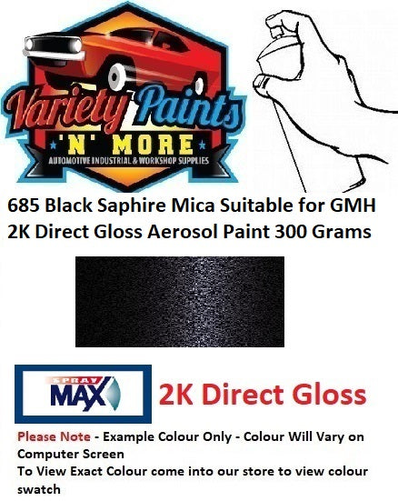 685 Black Saphire Mica Suitable for GMH 2K Direct Gloss Aerosol Paint 300 Grams