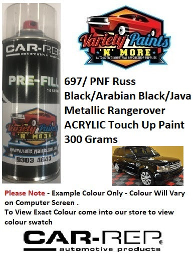 697/ PNF Russ Black/Arabian Black/Java Metallic Rangerover Acrylic Touch Up Paint 300 Grams