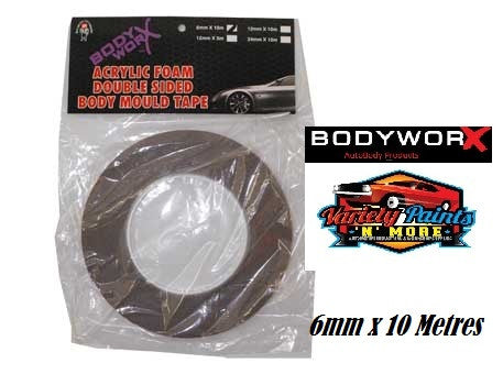 BodyworX Double Sided Tape 6mm x 10 Metres