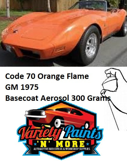 70 Orange Flame GM 1975 Basecoat Aerosol 300 Grams