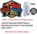 723/172 Kawasaki CANDY Plasma Blue Basecoat Colour Touch Up Bottle 50ml