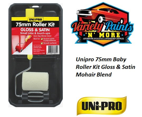 Unipro 75mm Baby Roller Kit Gloss & Satin Mohair Blend