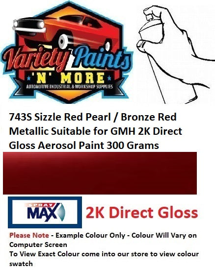 GGJ/743S Sizzle Red Pearl Suitable for GMH 2K Direct Gloss Aerosol Paint 300 Grams