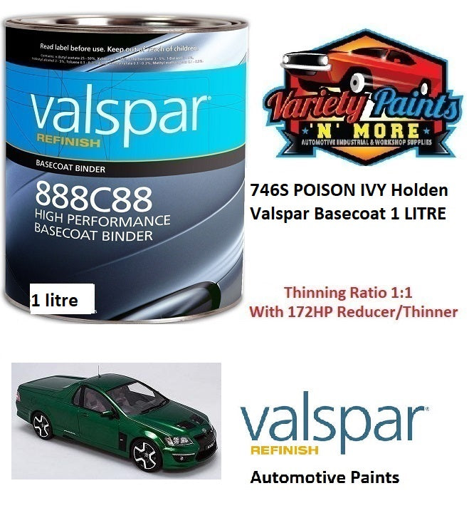 746S POISON IVY Holden Valspar Basecoat 1 LITRE