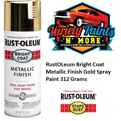 RustOLeum Bright Coat Metallic Finish Gold Spray Paint 312 Grams