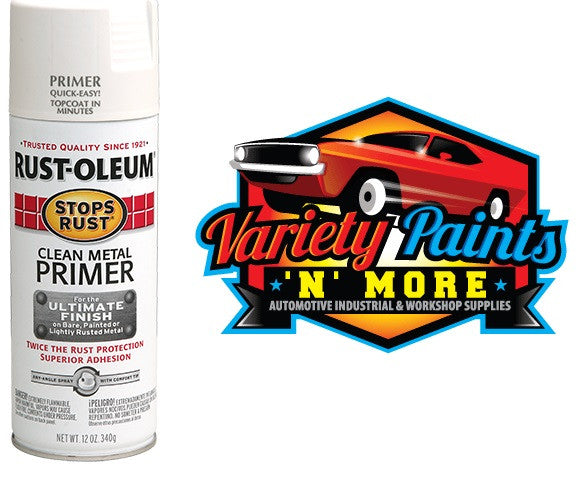 Rustoleum Stops Rust Clean Metal Primer Enamel 340g