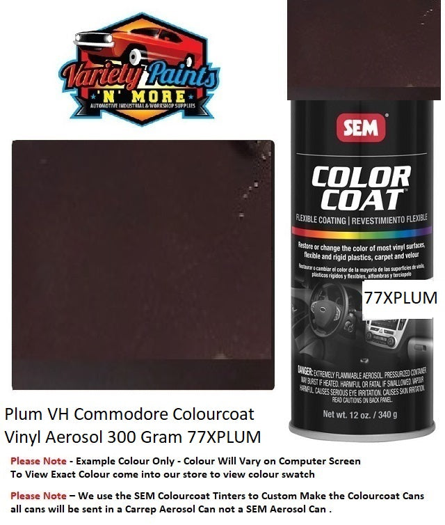 77X Plum VH Commodore Colourcoat Vinyl Aerosol 300 Gram 1IS 46A
