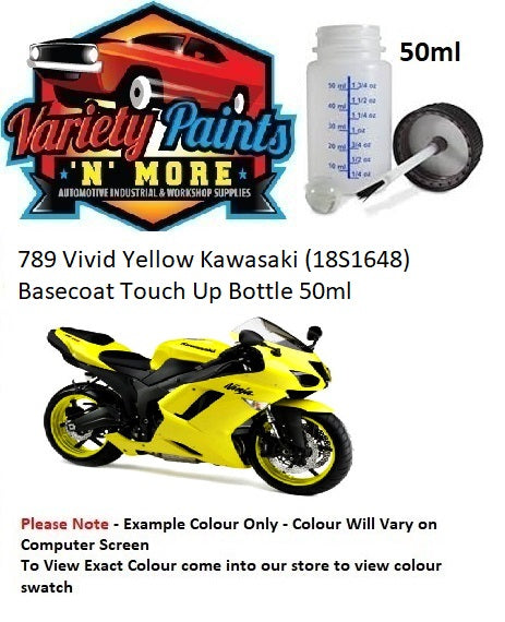 789 Vivid Yellow Kawasaki (18S1648) Basecoat Touch Up Bottle 50ml