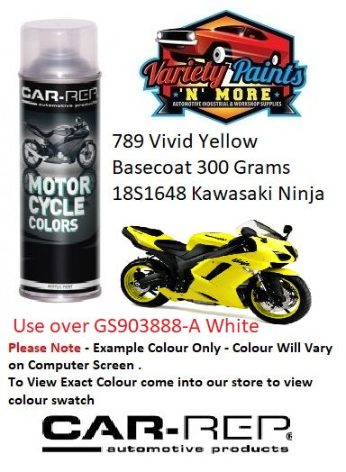 789 Vivid Yellow Kawasaki (18S1648) Basecoat Spray Paint 300g