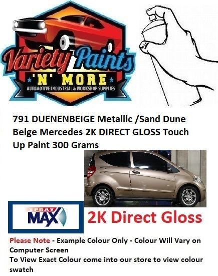 791 DUENENBEIGE Metallic /Sand Dune Beige Mercedes 2K Direct Gloss 300 Gram Aerosol