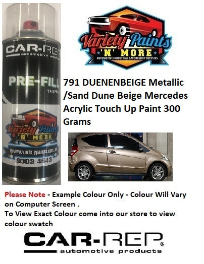 791 DUENENBEIGE Metallic /Sand Dune Beige Mercedes ACRYLIC Touch Up Paint 300 Grams
