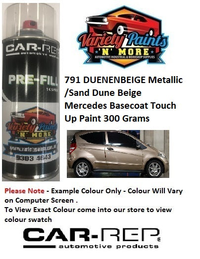 791 DUENENBEIGE Metallic /Sand Dune Beige Mercedes Basecoat Touch Up Paint 300 Grams