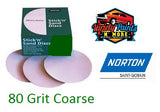 Norton No-Fill Stick & Sand Disc 150mm 80 Grit BOX 100