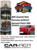 80K Guards Red /Indischrot ACRYLIC Porsche Basecoat Aerosol Paint 300 Grams 