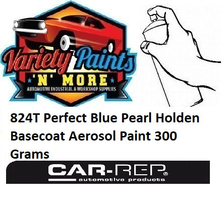 824T Perfect Blue Pearl Holden 2K DIRECT GLOSS Aerosol Paint 300 Grams