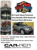 871 Dark Silver/Technical Grey Metallic MINI Basecoat Aerosol Paint 300 Grams
