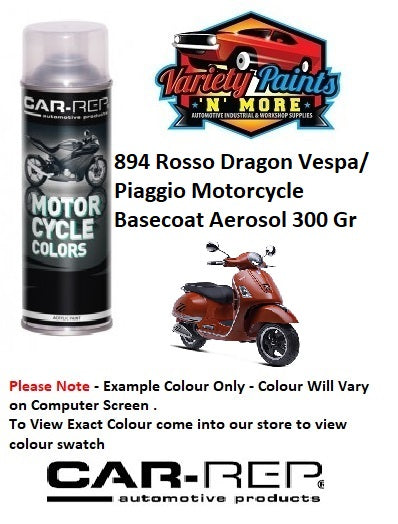 894 Rosso Dragon Vespa/ Piaggio Motorcycle Basecoat Aerosol 300 Grams