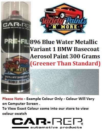 896 Blue Water Metallic Variant 1 BMW Basecoat Aerosol Paint 300 Grams