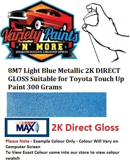8M7 Light Blue Metallic 2K DIRECT GLOSS Suitable for Toyota Touch Up Paint 300 Grams