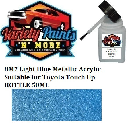 8M7 Light Blue Metallic Acrylic Suitable for Toyota Touch Up BOTTLE 50ML