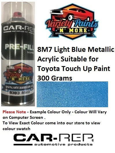 8M7 Light Blue Metallic Acrylic Suitable for Toyota Touch Up Paint 300 Grams