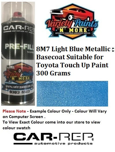 8M7 Light Blue Metallic BASECOAT Suitable for Toyota Touch Up Paint 300 Grams
