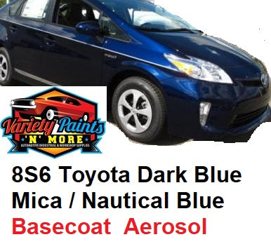 8S6 Dark Blue Mica / Nautical Blue Basecoat Suitable for Toyota Aerosol Paint 300 Grams