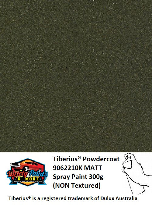 Tiberius Powdercoat 9062210K MATT Spray Paint 300g (NON Textured)