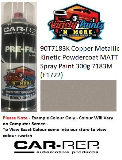 90T7183K Copper Metallic Kinetic Powdercoat MATT Spray Paint 300g 7183M (E1722)
