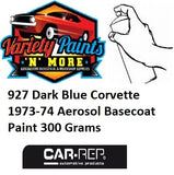 927 Dark Blue Corvette 1973-74 Aerosol Basecoat Paint 300 Grams 