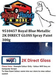 9510457 Royal Blue Metallic 2K DIRECT GLOSS Spray Paint 300g