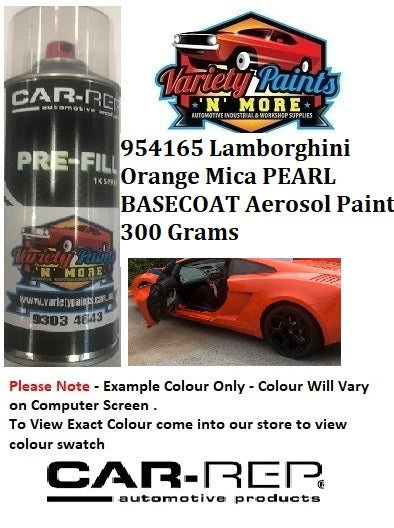 954165 Lamborghini Orange Mica PEARL BASECOAT Aerosol Paint 300 Grams