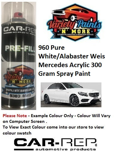 960 Pure White/Alabaster Weis Mercedes Acrylic 300 Gram Spray Paint