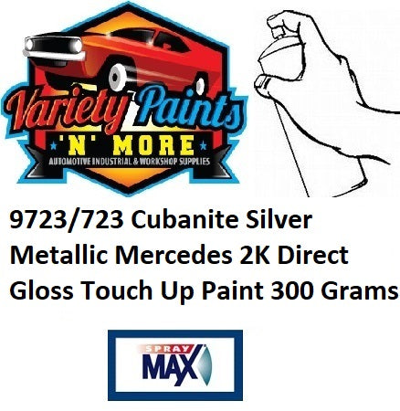 9723/723 Cubanite Silver Metallic Mercedes 2K Direct Gloss Touch Up Paint 300 Grams