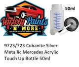 9723/723 Cubanite Silver Metallic Mercedes Acrylic Touch Up Bottle 50ml 