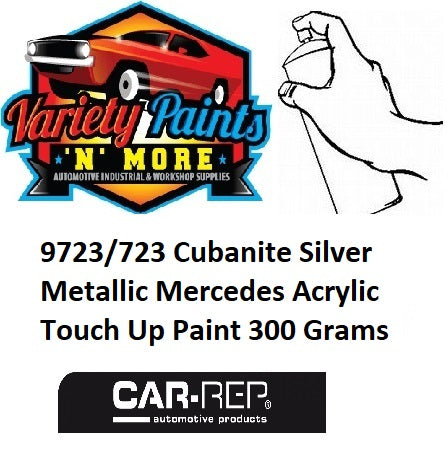 9723/723 Cubanite Silver Metallic Mercedes Acrylic Touch Up Paint 300 Grams