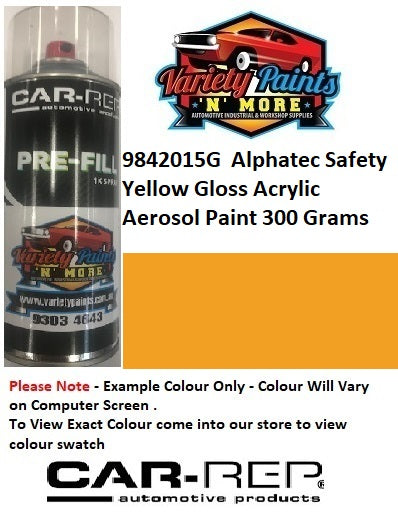 9842015G Alphatec Safety Yellow Gloss Acrylic Aerosol Paint 300 Grams