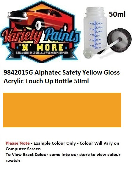 9842015G Alphatec Safety Yellow Gloss Acrylic Touch Up Bottle 50ml