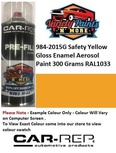 984-2015G Safety Yellow Gloss Enamel Aerosol Paint 300 Grams RAL1033
