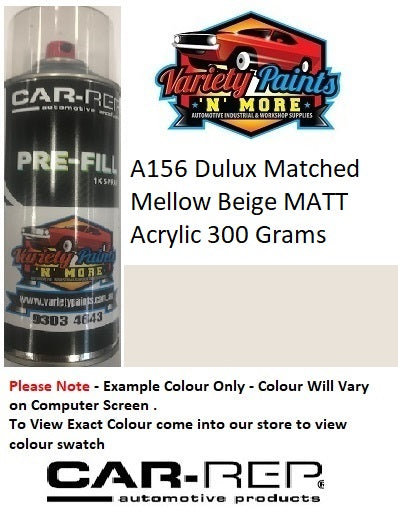 A156 Mellow Beige MATT Dulux Matched Aerosol Spray Paint Acrylic 300 Grams